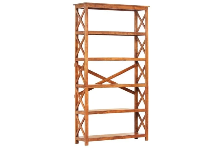 Bokhylla 100x30x180 Cm Massivt Akaciaträ Sheshamfinish 4 Bokhylla 100x30x180 Cm Massivt Akaciaträ Sheshamfinish - Bild 4