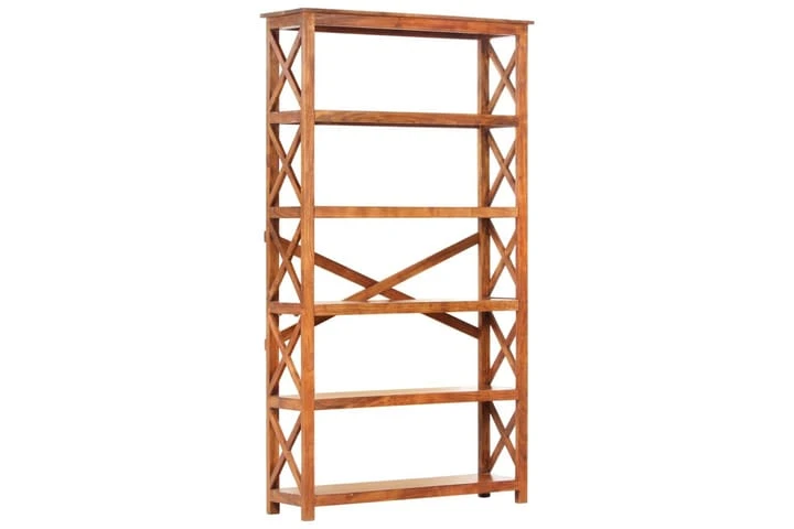 Bokhylla 100x30x180 Cm Massivt Akaciaträ Sheshamfinish 5 Bokhylla 100x30x180 Cm Massivt Akaciaträ Sheshamfinish - Bild 5