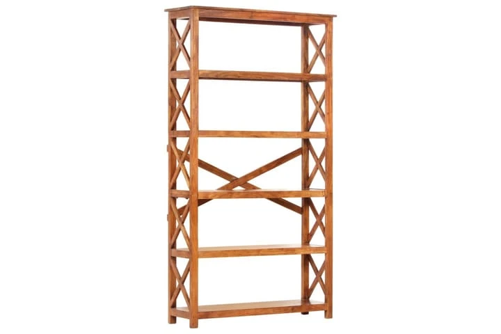 Bokhylla 100x30x180 Cm Massivt Akaciaträ Sheshamfinish 6 Bokhylla 100x30x180 Cm Massivt Akaciaträ Sheshamfinish - Bild 6