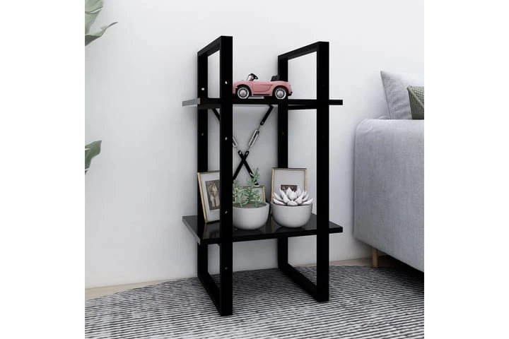 Bokhylla 2 Hyllplan Svart 40x30x70 Cm Spånskiva 2 Bokhylla 2 Hyllplan Svart 40x30x70 Cm Spånskiva - Bild 2
