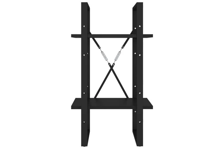 Bokhylla 2 Hyllplan Svart 40x30x70 Cm Spånskiva 3 Bokhylla 2 Hyllplan Svart 40x30x70 Cm Spånskiva - Bild 3