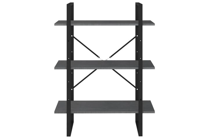 Bokhylla 3 Hyllplan Grå 80x30x105 Cm Massiv Furu 3 Bokhylla 3 Hyllplan Grå 80x30x105 Cm Massiv Furu - Bild 3