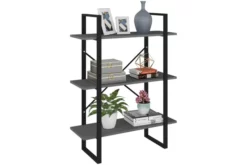 Bokhylla 3 Hyllplan Grå 80x30x105 Cm Massiv Furu 9 Bokhylla 3 Hyllplan Grå 80x30x105 Cm Massiv Furu -SONGMICS Försäljning bokhylla 3 hyllplan gra 80x30x105 cm massiv furu gra 4223393