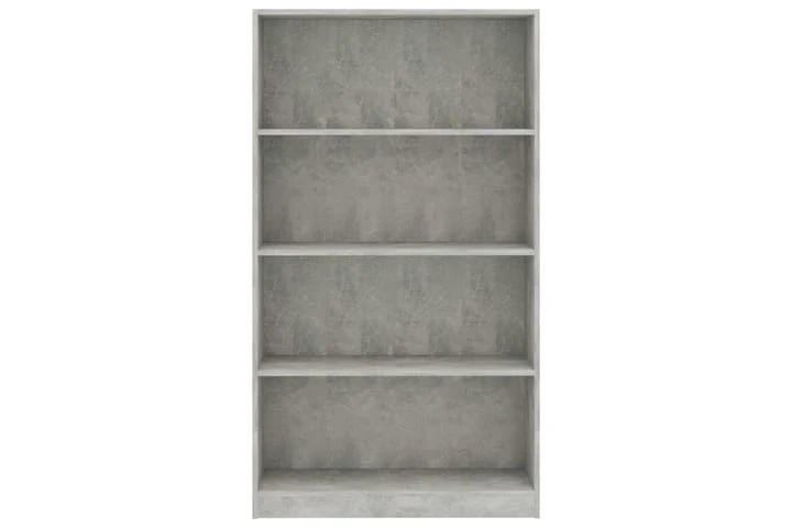 Bokhylla 4 Hyllor Betonggrå 80x24x142 Cm Spånskiva 3 Bokhylla 4 Hyllor Betonggrå 80x24x142 Cm Spånskiva - Bild 3
