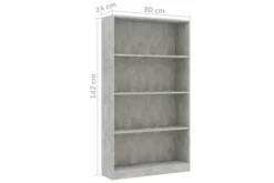 Bokhylla 4 Hyllor Betonggrå 80x24x142 Cm Spånskiva 11 Bokhylla 4 Hyllor Betonggrå 80x24x142 Cm Spånskiva -SONGMICS Försäljning bokhylla 4 hyllor betonggra 80x24x142 cm spanskiva gra 3744721