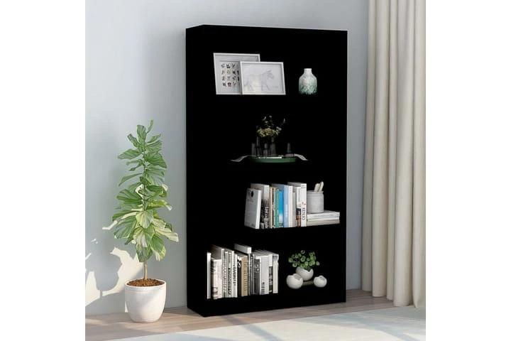 Bokhylla 4 Hyllor Grå 80x24x142 Cm Spånskiva 2 Bokhylla 4 Hyllor Grå 80x24x142 Cm Spånskiva - Bild 2