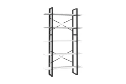 Bokhylla 5 Hyllplan Vit 100x30x175 Cm Furu