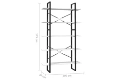 Bokhylla 5 Hyllplan Vit 100x30x175 Cm Furu 10 Bokhylla 5 Hyllplan Vit 100x30x175 Cm Furu -SONGMICS Försäljning bokhylla 5 hyllplan vit 100x30x175 cm furu vit 4222872