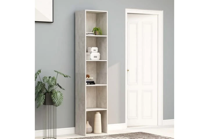 Bokhylla Betonggrå 40x30x189 Cm Spånskiva 2 Bokhylla Betonggrå 40x30x189 Cm Spånskiva - Bild 2