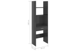 Bokhylla Grå Högglans 60x35x180 Cm Spånskiva -SONGMICS Försäljning bokhylla gra hogglans 60x35x180 cm spanskiva gra 4217445