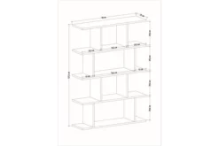 Bokhylla Harmona 90x25 Cm -SONGMICS Försäljning bokhylla harmona 90x25 cm natur 3751617