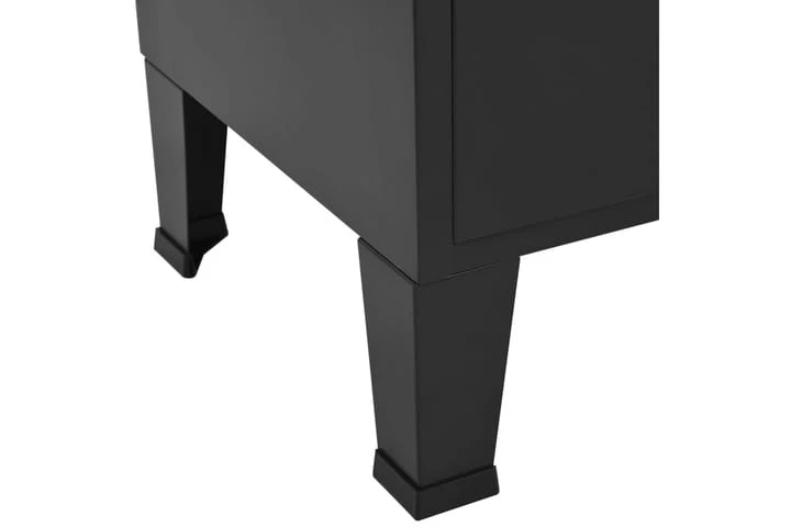Bokhylla Industriell Svart 90x40x180 Cm Stål 5 Bokhylla Industriell Svart 90x40x180 Cm Stål - Bild 5