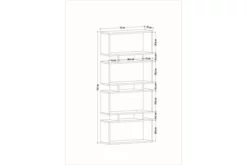 Bokhylla Leadgate 72x25 Cm -SONGMICS Försäljning bokhylla leadgate 72x25 cm natur 3751433