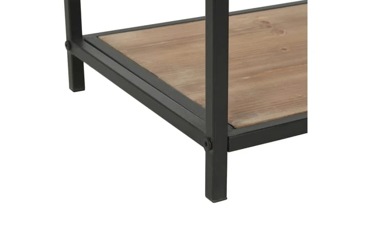 Bokhylla Massiv Furu Och Stål 90,5x35x180 Cm 6 Bokhylla Massiv Furu Och Stål 90,5x35x180 Cm - Bild 6