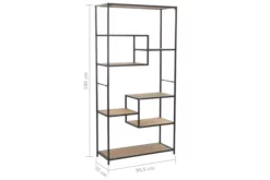 Bokhylla Massiv Furu Och Stål 90,5x35x180 Cm 18 Bokhylla Massiv Furu Och Stål 90,5x35x180 Cm -SONGMICS Försäljning bokhylla massiv furu och stal 905x35x180 cm svart 3609620