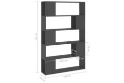 Bokhylla Rumsavdelare Grå 100x24x155 Cm Spånskiva -SONGMICS Försäljning bokhylla rumsavdelare gra 100x24x155 cm spanskiva gra 4223608