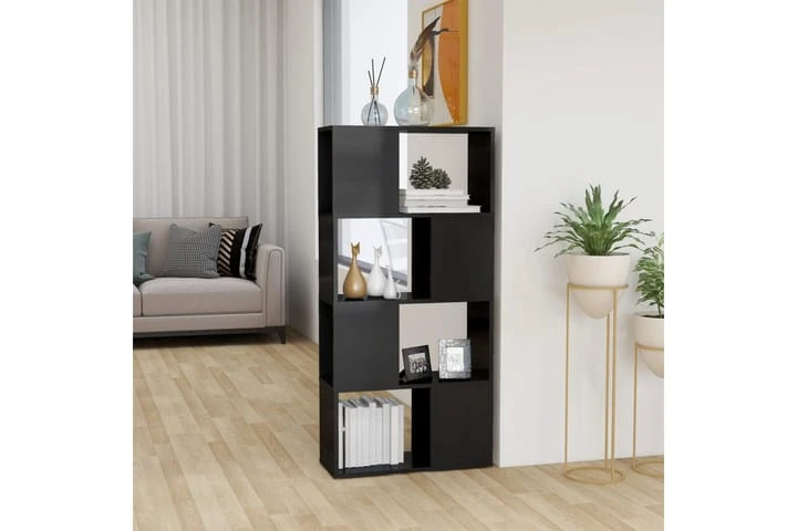 Bokhylla Rumsavdelare Vit Högglans 60x24x124,5 Cm 2 Bokhylla Rumsavdelare Vit Högglans 60x24x124,5 Cm - Bild 2