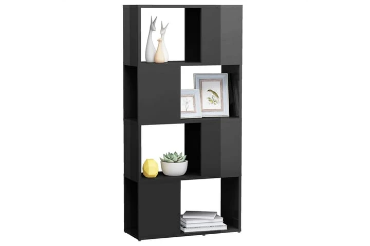 Bokhylla Rumsavdelare Vit Högglans 60x24x124,5 Cm 5 Bokhylla Rumsavdelare Vit Högglans 60x24x124,5 Cm - Bild 5