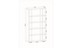 Bokhylla Sanborna 90x25 Cm -SONGMICS Försäljning bokhylla sanborna 90x25 cm natur 3751634