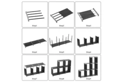 Songmics Bokhylla Sibella 106x110 Cm