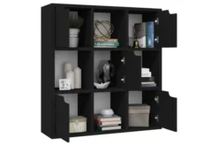 Bokhylla Svart 88,5x27,5x88 Cm Spånskiva -SONGMICS Försäljning bokhylla svart 885x275x88 cm spanskiva svart 4221320