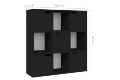 Bokhylla Svart 88,5x27,5x88 Cm Spånskiva -SONGMICS Försäljning bokhylla svart 885x275x88 cm spanskiva svart 4221322