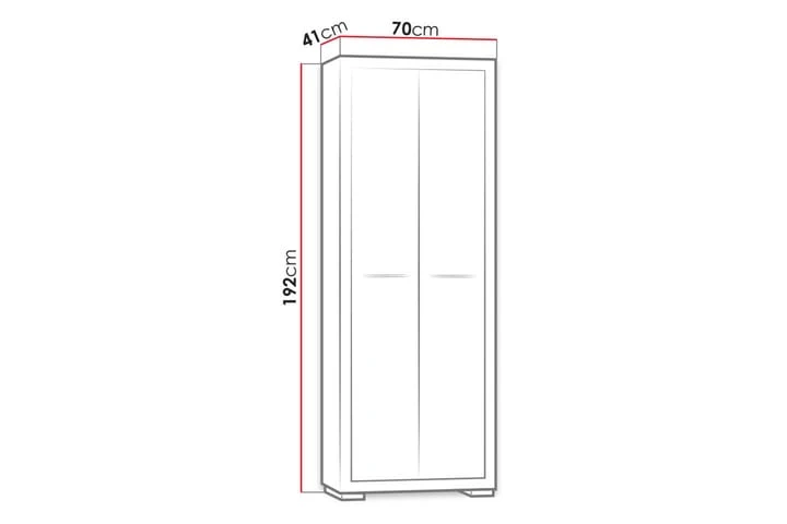 Bokhylla Vegas 70x40,5x192 Cm 4 Bokhylla Vegas 70x40,5x192 Cm - Bild 4