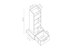 Bokhylla Violaceae 35x152,2 Cm -SONGMICS Försäljning bokhylla violaceae 35x1522 cm brun 4734585