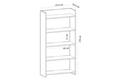 Bokhylla Violaceae 63,6x150 Cm 8 Bokhylla Violaceae 63,6x150 Cm -SONGMICS Försäljning bokhylla violaceae 636x150 cm bla 4734677