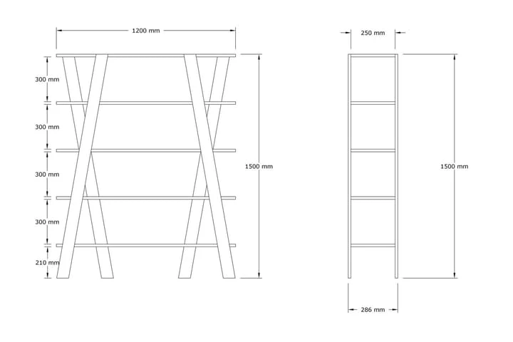 Bokhylla Zakkum 120x150 Cm 5 Bokhylla Zakkum 120x150 Cm - Bild 5