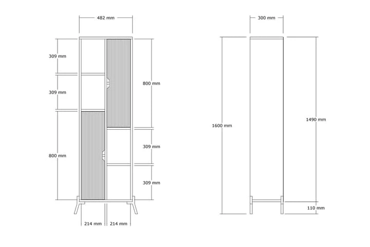 Bokhylla Zakkum 48,2x160 Cm 6 Bokhylla Zakkum 48,2x160 Cm - Bild 6