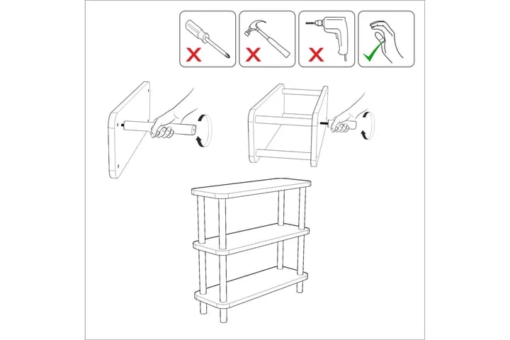 Bokhylla Zakkum 80x75 Cm 5 Bokhylla Zakkum 80x75 Cm - Bild 5