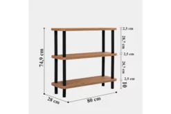 Bokhylla Zakkum 80x75 Cm 11 Bokhylla Zakkum 80x75 Cm -SONGMICS Försäljning bokhylla zakkum 80x75 cm svart 4936643