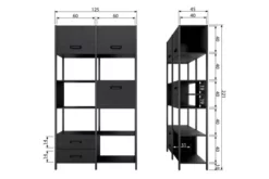 BePureHome Bokhylla/Rumavdelare Jacko 17 BePureHome Bokhylla/Rumavdelare Jacko -SONGMICS Försäljning bokhyllarumavdelare jacko svart 962453