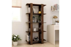 Bokhylla/rumsavdelare Brun Ek 80x30x160 Cm Spånskiva -SONGMICS Försäljning bokhyllarumsavdelare brun ek 80x30x160 cm spanskiva brun 4935403