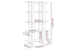 Bokhylla/rumsavdelare Brun Ek 80x30x160 Cm Spånskiva -SONGMICS Försäljning bokhyllarumsavdelare brun ek 80x30x160 cm spanskiva brun 4935404
