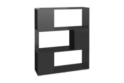 Bokhylla/rumsavdelare Grå Högglans 80x24x94 Cm Spånskiva