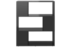 Bokhylla/rumsavdelare Grå Högglans 80x24x94 Cm Spånskiva -SONGMICS Försäljning bokhyllarumsavdelare gra hogglans 80x24x94 cm spanskiva gra hogglans 4222434