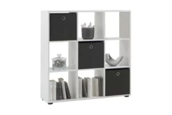 FMD Stående Hylla Med 9 Fack Vit