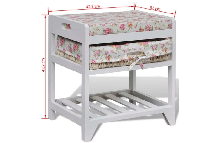 Förvaringsbänk Med Skohylla Och Förvaringskorgar Paulownia 5 Förvaringsbänk Med Skohylla Och Förvaringskorgar Paulownia - Bild 5