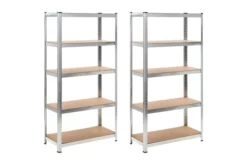 Förvaringshylla 2 St Silver 10 Förvaringshylla 2 St Silver -SONGMICS Försäljning forvaringshylla 2 st silver brun 3753216