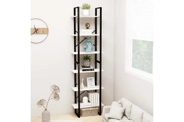 Förvaringshylla Vit 60x30x210 Cm Massiv Furu 2 Förvaringshylla Vit 60x30x210 Cm Massiv Furu - Bild 2