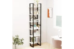 Förvaringshylla Vit 60x30x210 Cm Massiv Furu 11 Förvaringshylla Vit 60x30x210 Cm Massiv Furu -SONGMICS Försäljning forvaringshylla vit 60x30x210 cm massiv furu vit 4934070