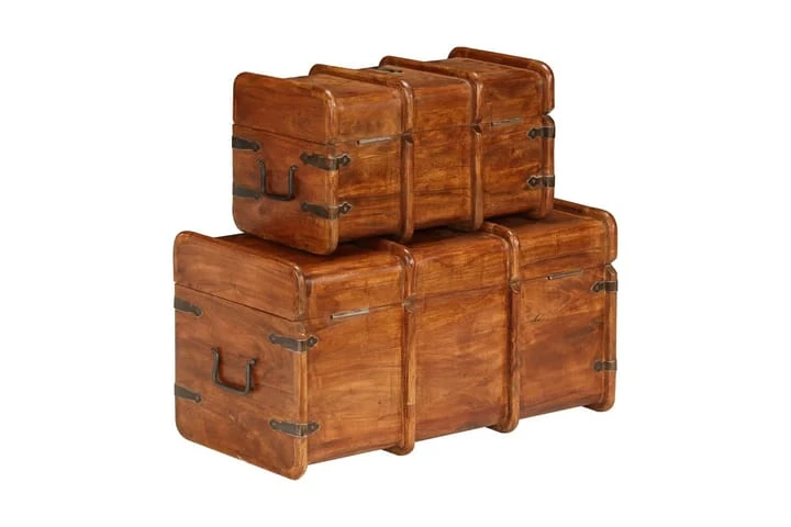 Förvaringskista 2 Delar Massivt Akaciaträ Med Sheshamfinish 3 Förvaringskista 2 Delar Massivt Akaciaträ Med Sheshamfinish - Bild 3