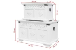 Förvaringskista 2 St Vit 11 Förvaringskista 2 St Vit -SONGMICS Försäljning forvaringskista 2 st vit vit 1232478