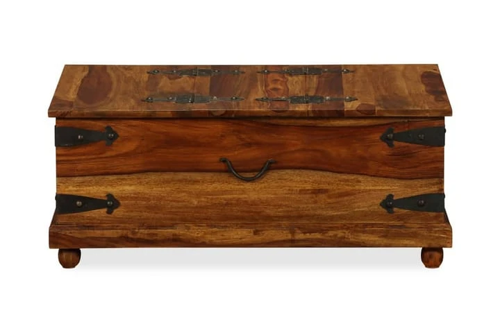 Förvaringskista Massiv Sheesham 90x50x35 Cm 2 Förvaringskista Massiv Sheesham 90x50x35 Cm - Bild 2