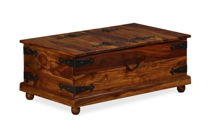 Förvaringskista Massiv Sheesham 90x50x35 Cm 3 Förvaringskista Massiv Sheesham 90x50x35 Cm - Bild 3