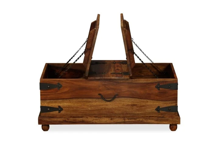 Förvaringskista Massiv Sheesham 90x50x35 Cm 6 Förvaringskista Massiv Sheesham 90x50x35 Cm - Bild 6