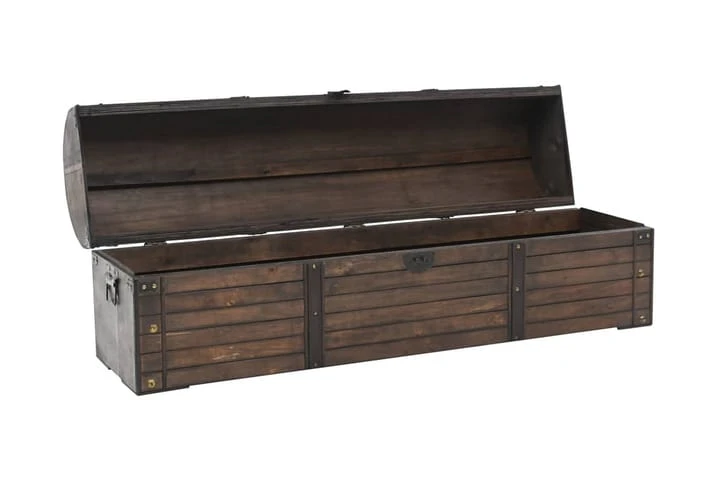 Förvaringskista Massivt Trä Vintagestil 120x30x40 Cm 3 Förvaringskista Massivt Trä Vintagestil 120x30x40 Cm - Bild 3
