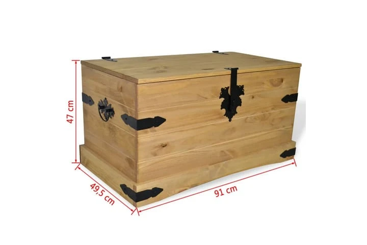 Förvaringskista Mexikansk Coronastil Furu 91x49,5x47 Cm 4 Förvaringskista Mexikansk Coronastil Furu 91x49,5x47 Cm - Bild 4